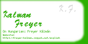 kalman freyer business card